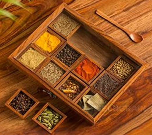 Wooden Spice Box