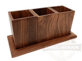 Wooden Kitchen Cutlery Holder with Utensils