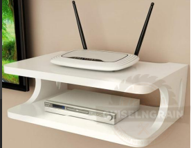 Curved Edge Wall-Mounted Router Shelf