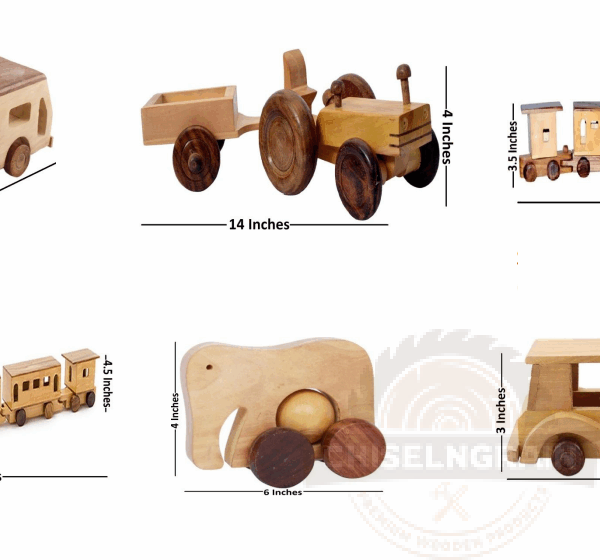 Premium Wooden Toy Collection (6-in-1 Pack)