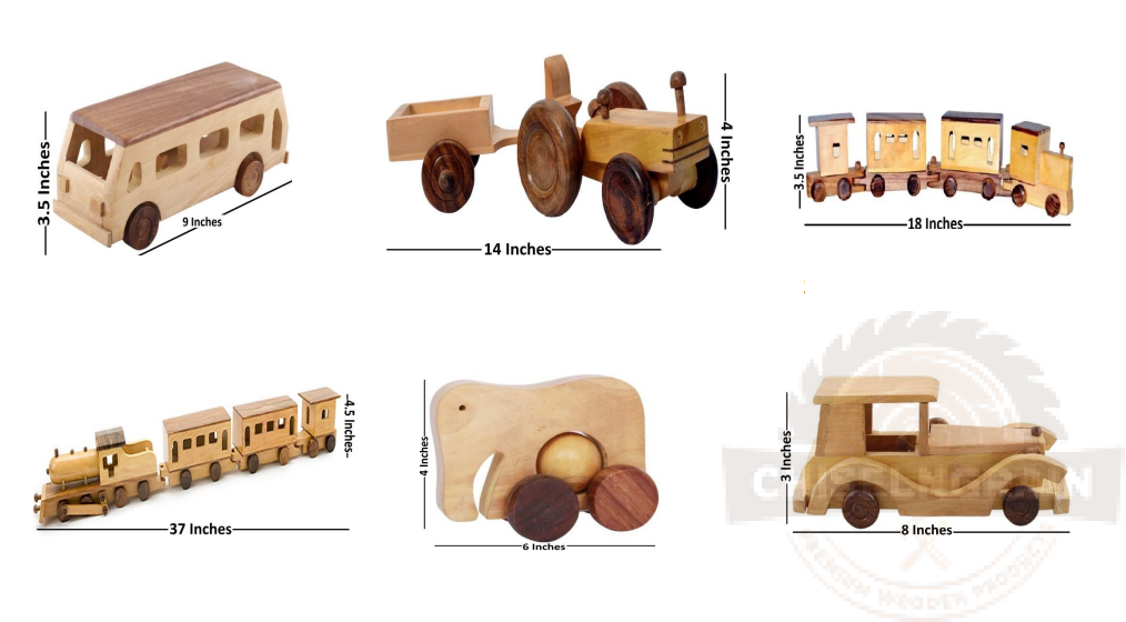 Premium Wooden Toy Collection (6-in-1 Pack)