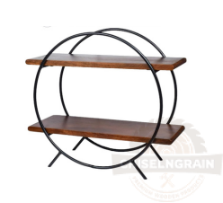 Round Metal & Wooden Countertop Rack - Image 2