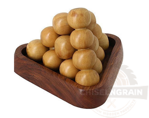 Wooden Pyramid Puzzle Game