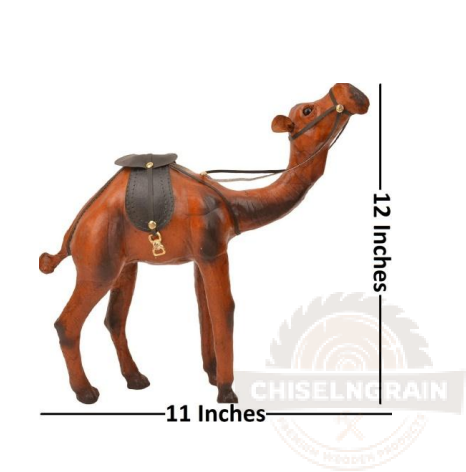 Handcrafted Wooden Camel Figurine (11 x 12 Inches)