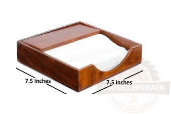 Zyntix Wooden Tissue Paper Holder Square Dining Table Accessories, Napkin Holder for Table - Stylish and Durable Design for Home, Kitchen, or Restaurant Use - Enhance Your Dining Experience