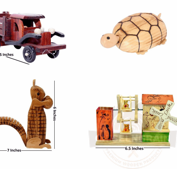 Wooden Miniature Collectible Pack (Set of 4)
