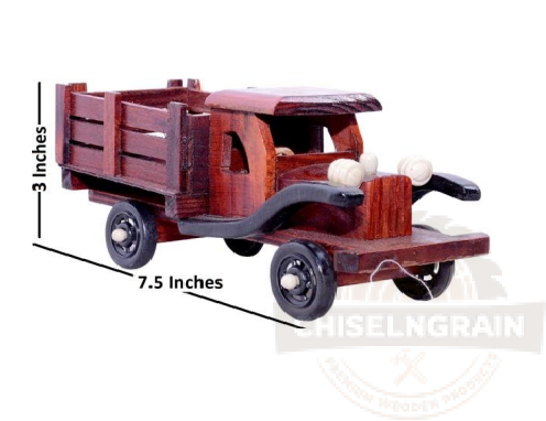 Wooden Vintage Truck Toy (7.5x3 inches)
