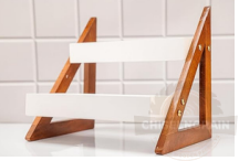 2-Tier Wooden & White Kitchen Rack with Glass Jars + Free 100g Cashews