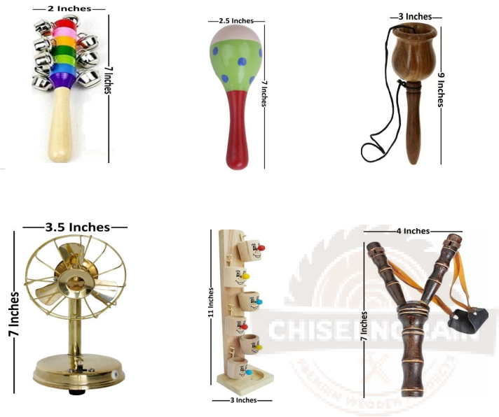 Premium Wooden & Metal Collectible Pack (Set of 6)