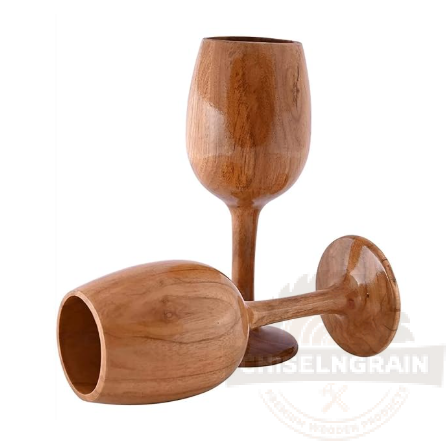Click to see full view     soulvinee Handmade Pure sheesham 260ml Wooden Wine Glass Tableware Wine Dining Glasses Bar Drinkware Eco-Friendly